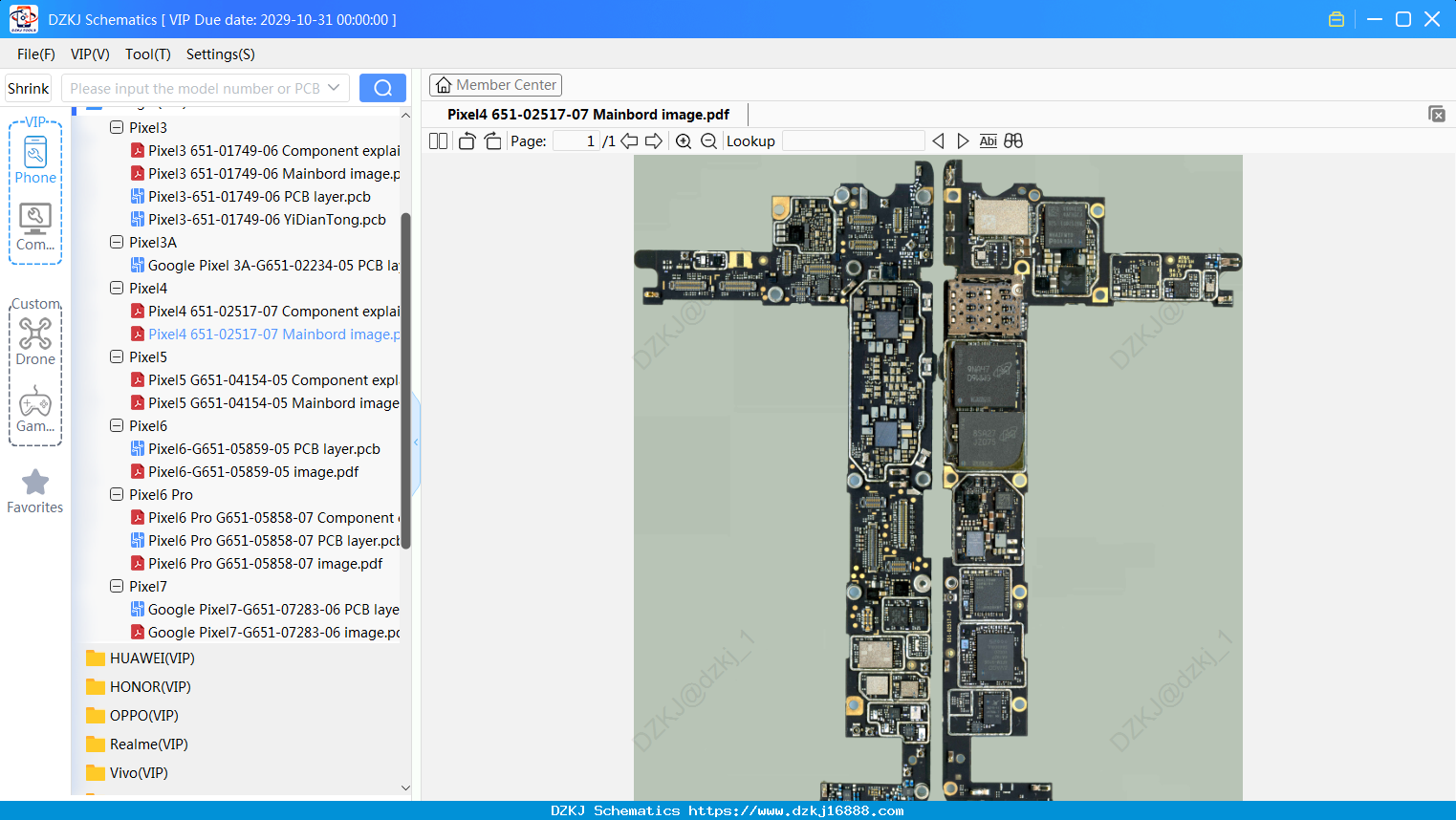 Google Pixel4 651-02517-07 Mainbord Image